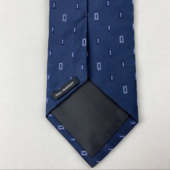 Van Heusen Tie Mens Blue Geometric - Picture 5 of 6